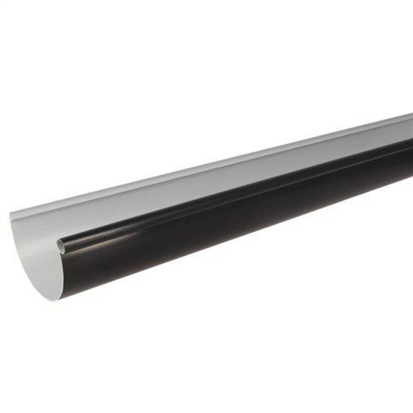 Gouttière demi-ronde Nicoll LG25 en Techtan Noir - développé de 250 mm - longueur 4 M