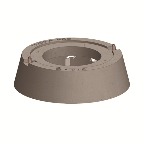 WAVIN TEGRA-Tegra 800 en Couronne Beton 4xM16