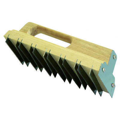 Chemin de fer plat avec 12 lames dentées pas de 2 mm dimensions 300 x 70 mm Taliaplast