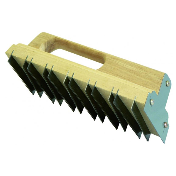 Chemin de fer plat avec 12 lames dentées pas de 2 mm dimensions 300 x 70 mm Taliaplast