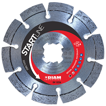 Disque diamant segmenté Start Line - Béton et brique Ø125 mm - X Lock - Diam Industries
