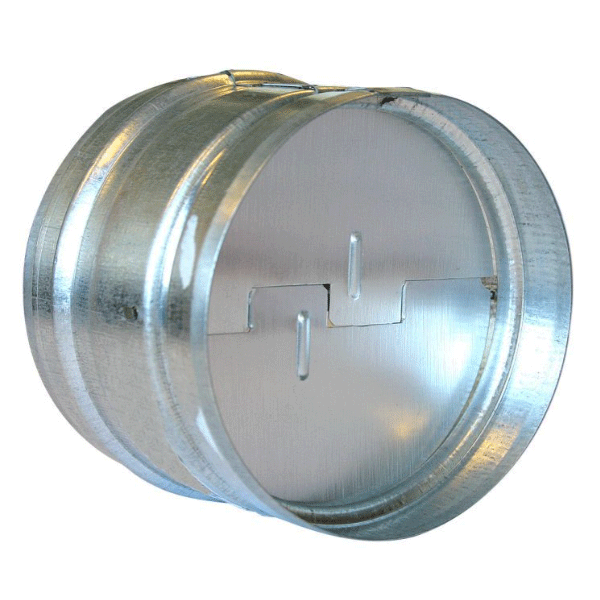 Clapet anti - retour pour gaine de ventilation - ø125mm - alu et acier