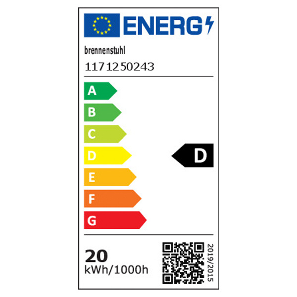 Projecteur de chantier portable à LED Brennenstuhl Jaro 3060 M - IP65 - 2300 lm - 20 W - 2 m de câble