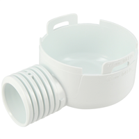 Adaptateur de siphonnette Nicoll ADSIHJ à sortie horizontale 40/50 mm pour douche plain-pied - PVC blanc