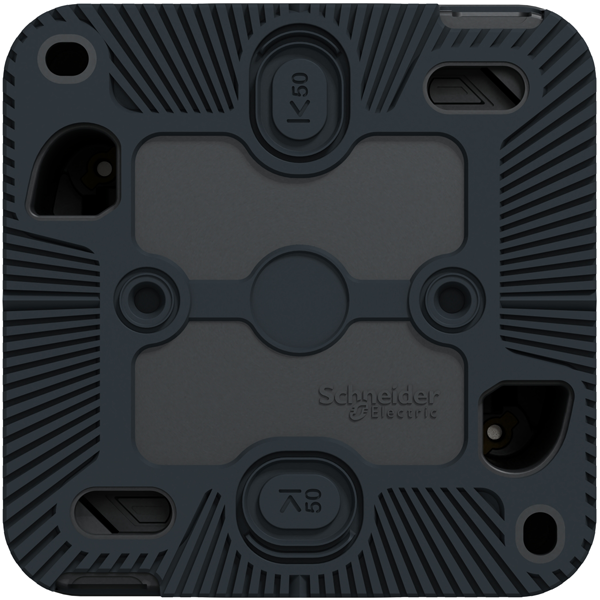 Interrupteur va-et-vient lumineux en saillie Schneider Mureva Styl complet - IP55 - IK08 - anthracite - 10AX 250V