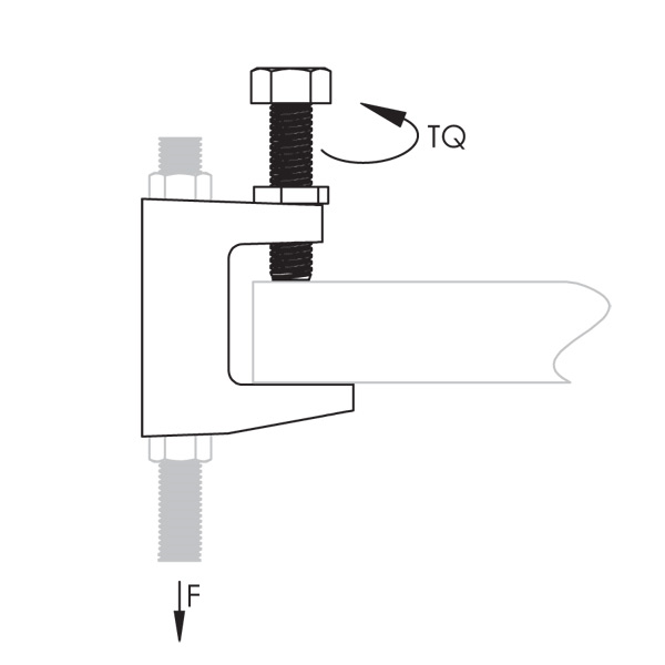Pince à poutrelles universelle sur charpente M6 - boîte de 140