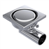 Siphon de douche en inox - cloche avec garde d'eau de 15 mm - 100 x 100 mm - sortie latérale 40 mm
