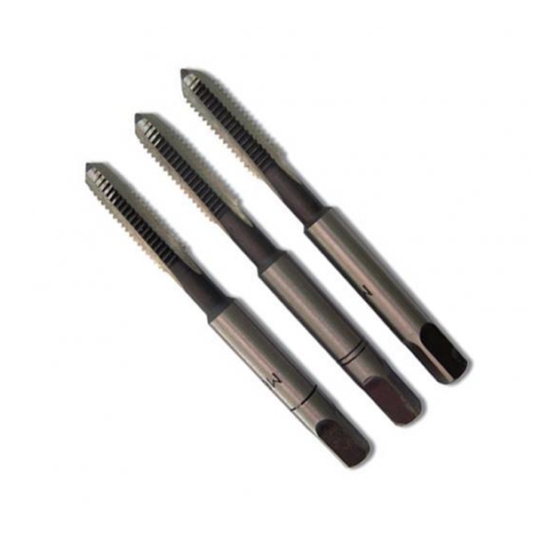 Taraud à main acier Tivoly diamètre 10 mm longueur 80 mm - jeu de 3 tarauds