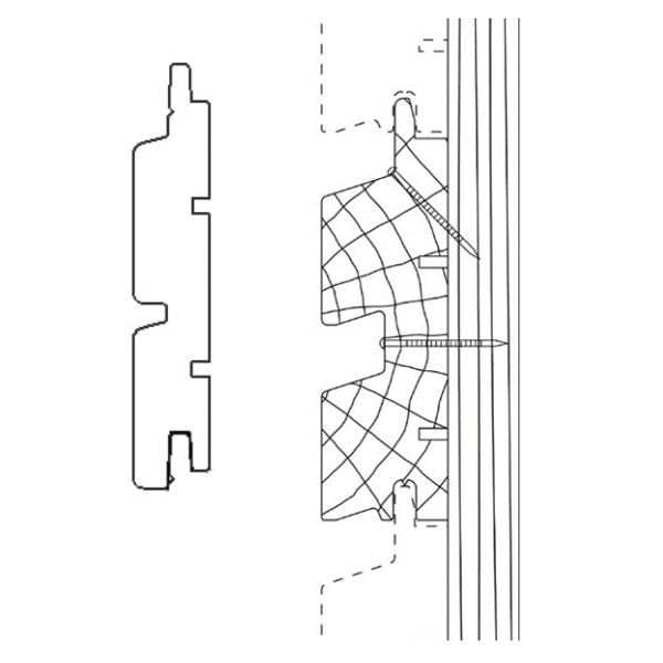 Bardage en Douglas Traité Classe 3 gris LAPLO - 44 MMx135 MM - L.4.00 M