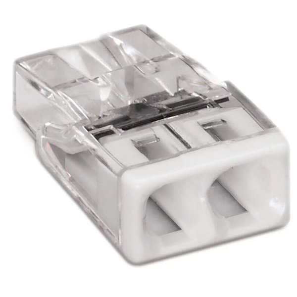 Borne boîte de dérivation compact - Wago 2273-202 - fils rigides 2 x 2.5 mm² - boîte de 40