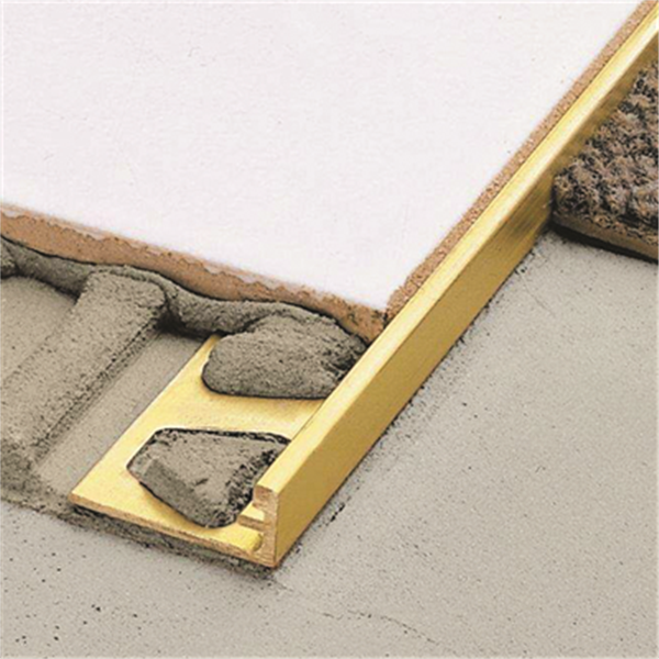 Baguette finition carrelage - protection et décoration des chants - Schlüter Schiene - Laiton  - Haut. 10,0 MM x Long. 2,50 M