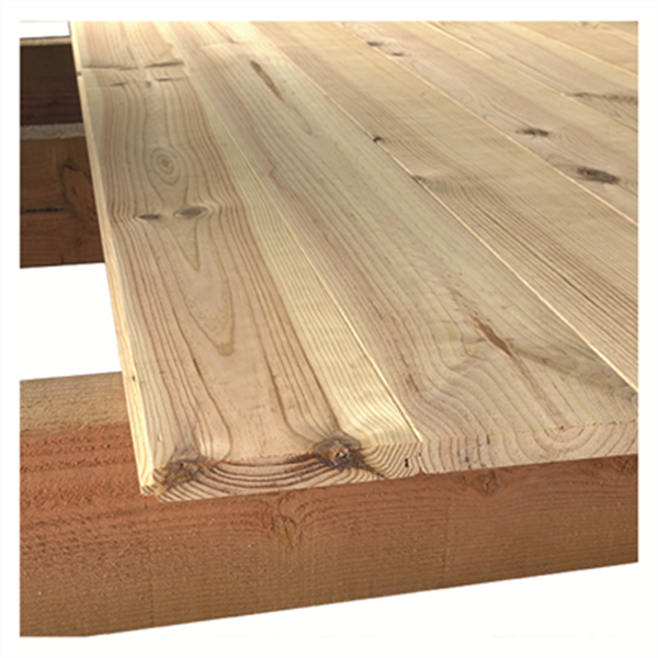 Parquet brut Pin Maritime noueux 4 chanfreins spécial mezzanine à clouer - 140 MMx20 MM - L.2 M