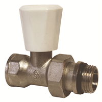 Robinet de radiateur simple réglage équerre 1/2" nickelé