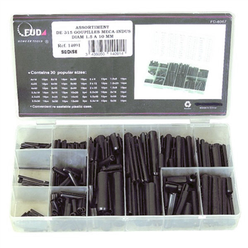 Assortiment de goupilles élastiques 315 pièces avec coffret