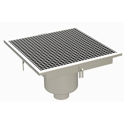 CANIVEAU TELESCOPIQUE 500X500 INOX SIPHON CENTRE RVT5.5