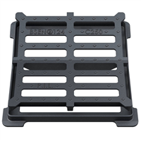 Grille Fonte Concave Avec Cadre 350x395 C250