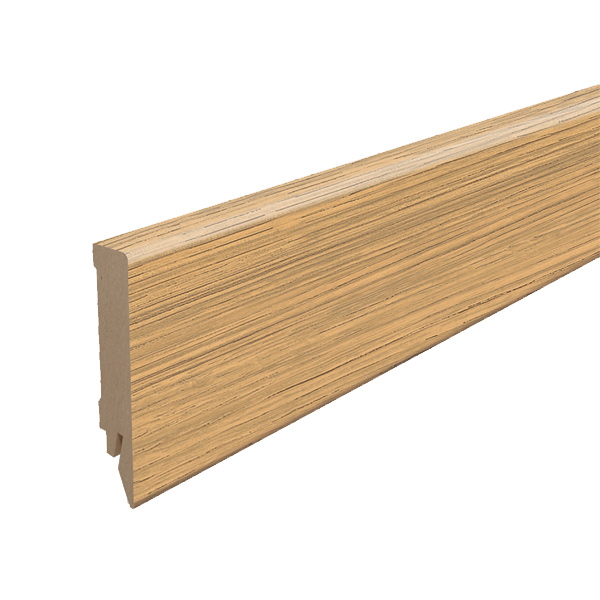 Plinthe MDF pour parquet stratifié Egger - Hauteur 80 mm - Ép.14 mm - Longueur 2,40 m - Chêne Casella Naturel