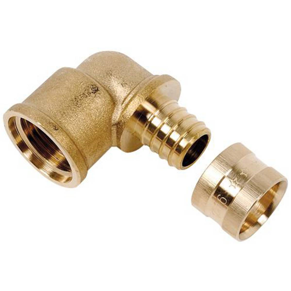 Raccord femelle coudé à glissement - Femelle coudé 15/21 - PER Ø16