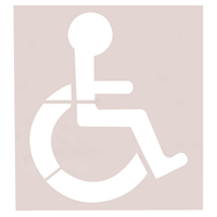 POCHOIR POUR SYMBOLE HANDICAPÉ 250X300