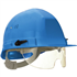 Casque de chantier Visiocéanic 2 en PE HD anti-UV avec lunette escamotable anti-choc - bleu