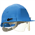 Casque de chantier Visiocéanic 2 en PE HD anti-UV avec lunette escamotable anti-choc - bleu