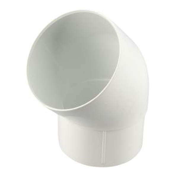 Coude d'évacuation Mâle/Femelle à 45° - CR4GT1B Blanc Nicoll - pour tube de descente de 80 mm