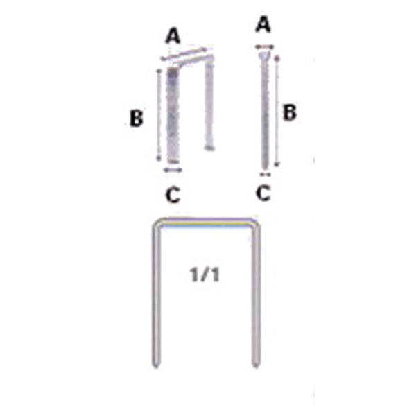 Agrafes rapid no12 longueur 8 mm boîte de 5000