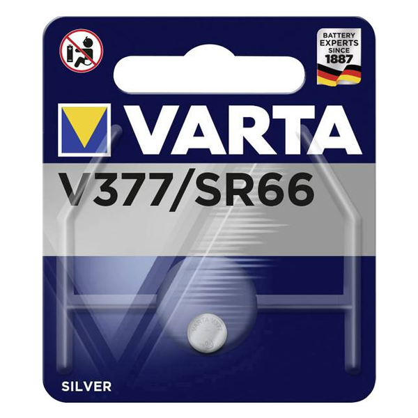 Pile bouton Varta V377 / SR66 1.55 V Oxyde d'argent - Pile de montre