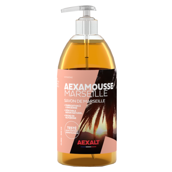 Savon de Marseille liquide - Aexamousse Marseille Aexalt- flacon 500 ml