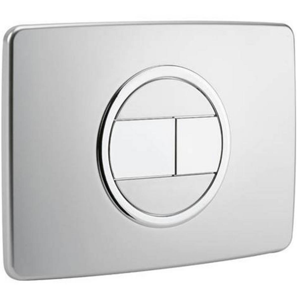 411-PLAQUE 2V EVO BLANC/BAGUE CHR MAT