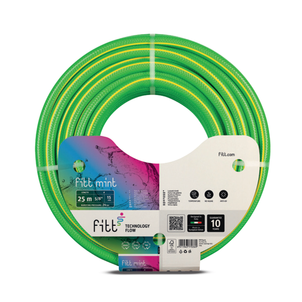 Tuyau d'arrosage Mint Fitt - Diamètre 15 mm - Longueur 25 mètres - Vert