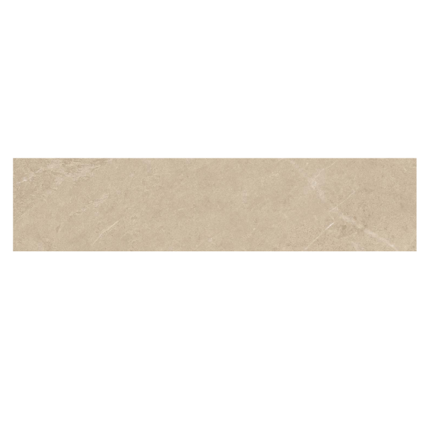 Plinthe pour carrelage effet pierre en grès cérame émaillé - Lourdes - 45,0 cm x 7,4 cm - ép. 9,5 mm - Cream