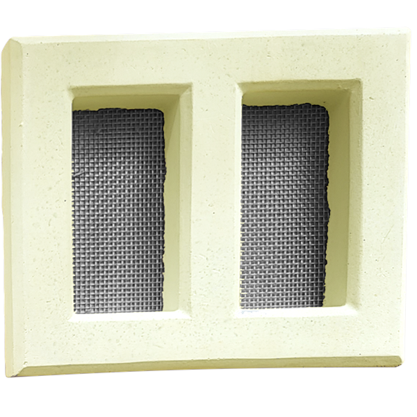 Claustra d'aération avec grille en inox - 155,00 MM x 130 MM - couleur Jaune paille