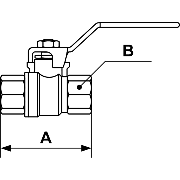 Vanne à boisseau sphérique laiton cylindrique femelle/femelle G1" PN 40 bar