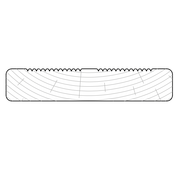 Lame de terrasse bois en Pin du Nord striée - Névéo - Traité classe 4 vert - 145 MM x 27,00 MM - Longueur 2,70 M