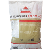 Fibre polypropylène Eurofibres 20 mm pour béton mortier chape sac 1 kg