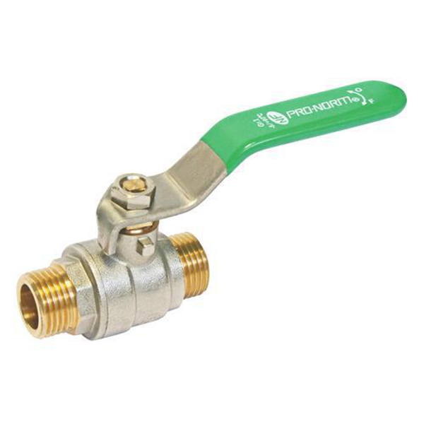 Vanne à sphère NF Double Mâle 3/4" Passage intégral Poignée plate