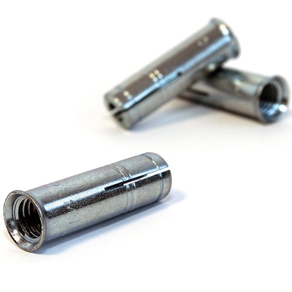 Cheville femelle en acier pour béton non fissuré Spit Grip L avec collerette - M12 x 50 mm - boîte de 50