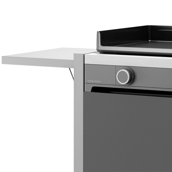 Chariot acier fermé pour plancha Forge Adour Modern 60