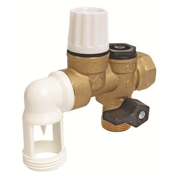 Groupe de Sécurité NF 3/4" à garde d'air coudé - Siège laiton pour eau neutre