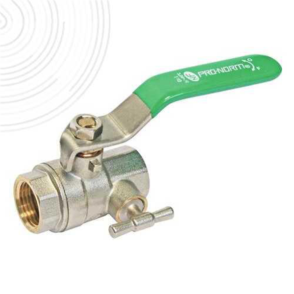 Vanne à sphère NF Double Femelle 1/2" A purge Passage intégral Poignée plate