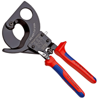 Coupe câble à cliquet Knipex pour câble en cuivre et aluminium longueur 280 mm