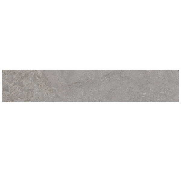 Plinthe carrelage effet pierre en grès cérame émaillé - Dorset - 60 x 9 cm - ép. 8,5 mm - Silver