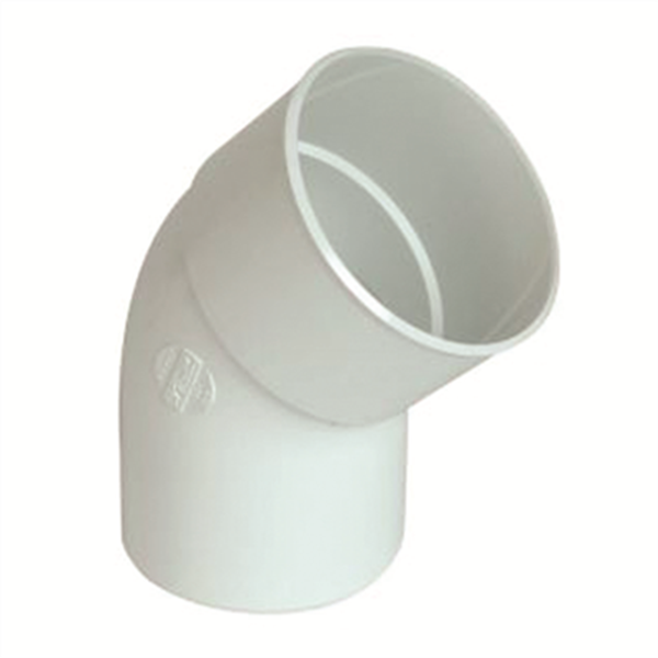 Coude mâle/femelle Nicoll pour tube de descente - Angle 45° - Diamètre 100 mm - Techtan Blanc