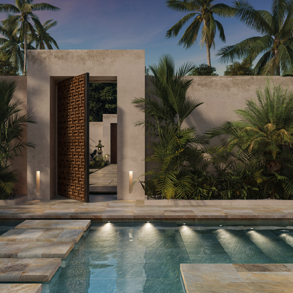 Carrelage extérieur antidérapant effet pierre de Bali - Zéphyr - 30,0 CM x 60,0 CM - ép. 9,00 MM - Grey