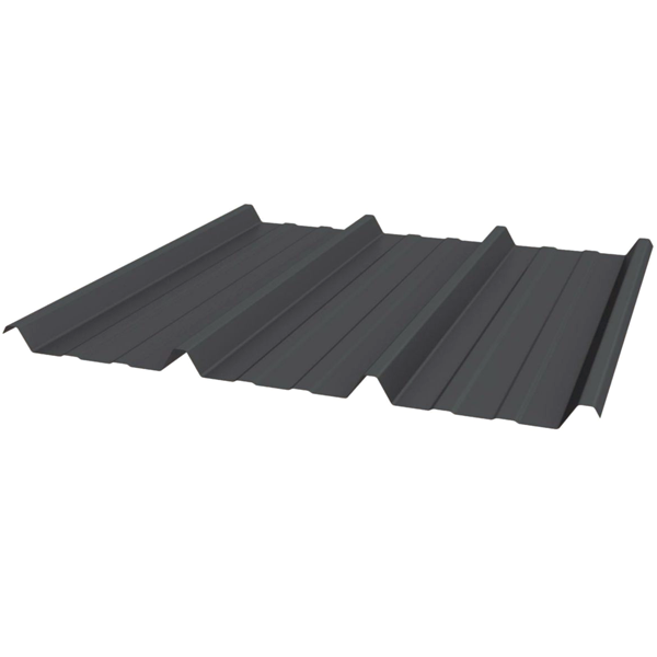 Bac de couverture en tôle d'acier PML45CS-63 - laquage Gris anthracite RAL 7016 - 1x3,3 MM