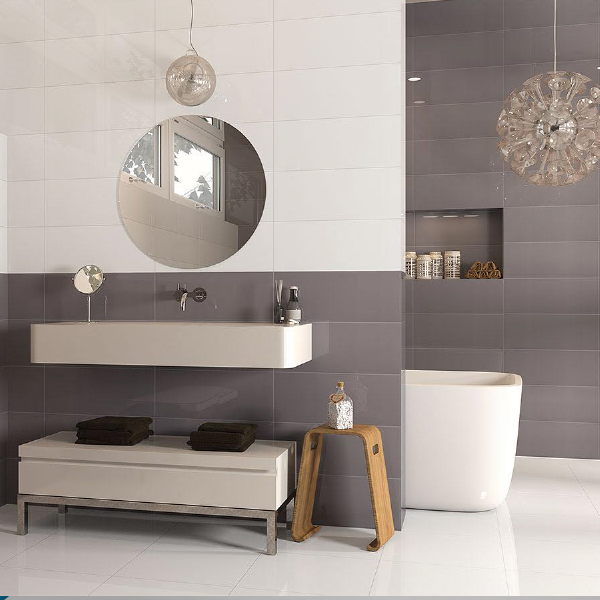 Faïence murale pour salle de bain - Happy - Bosco - 25 CM x 50 CM