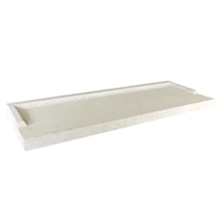 Seuil de porte-fenêtre monobloc en béton blanc AR35 avec rejingots - profondeur 35 CM - longueur 1,00 M