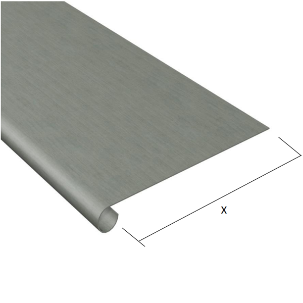Bande de doublis de toit en zinc Granum Basalte Rheinzink à ourlet - développé 250 MM - ép. 0,65 MM - 2 M