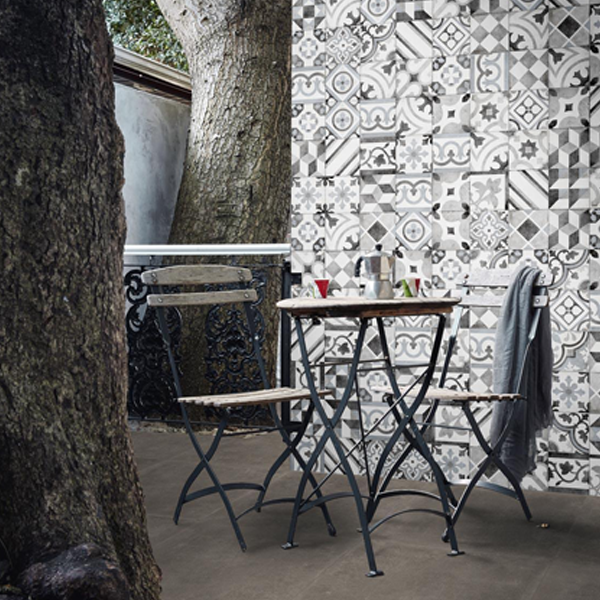 Carrelage intérieur effet carreaux de ciment - Ottocento Decoro Mix - 20,0 CM x 20,0 CM - ép. 10,00 MM - Talco